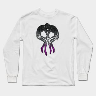 ASexual Flag Skeleton Love Long Sleeve T-Shirt